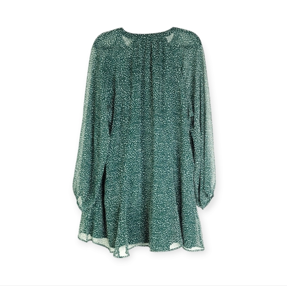 Joie Artic Animal spot balloon sleeve dress green / white size XXL - Picture 4 of 9